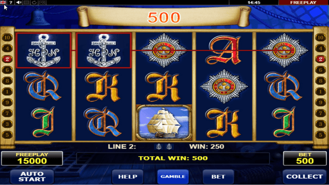 Игровой интерфейс Admiral Nelson 9